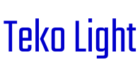 Teko Light fonte